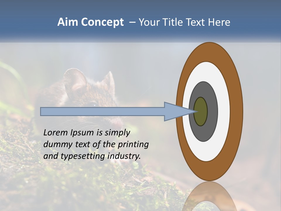 A Mouse Sitting On Top Of A Moss Covered Ground PowerPoint Template