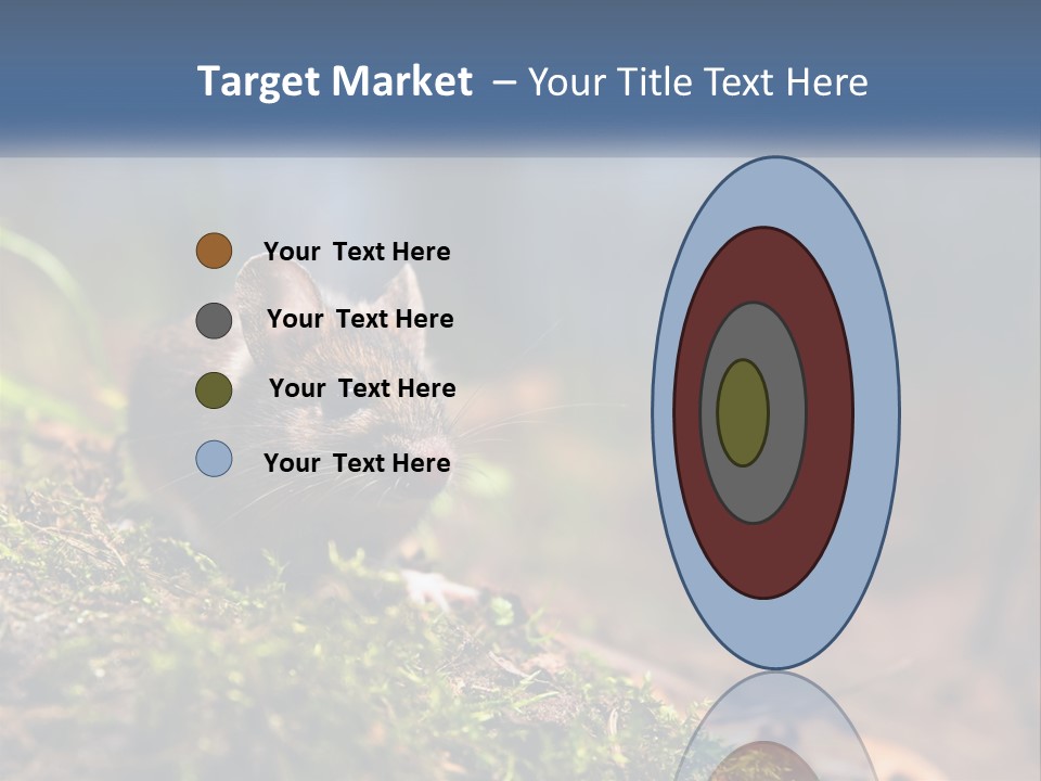 A Mouse Sitting On Top Of A Moss Covered Ground PowerPoint Template