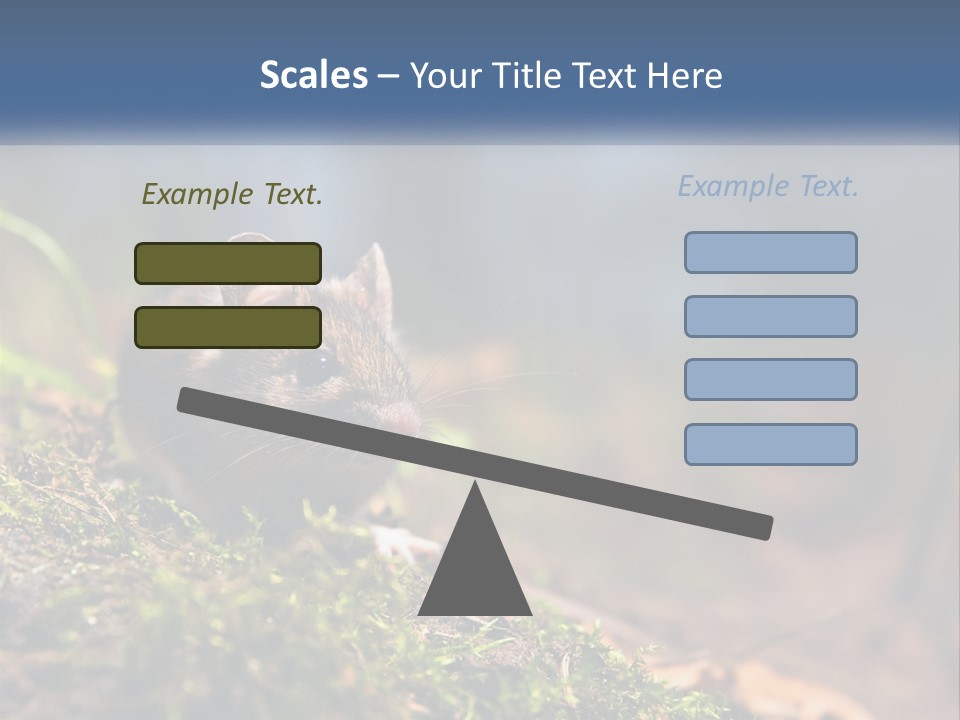 A Mouse Sitting On Top Of A Moss Covered Ground PowerPoint Template