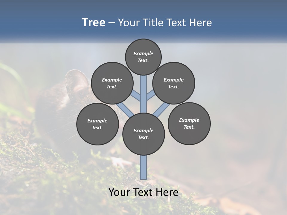 A Mouse Sitting On Top Of A Moss Covered Ground PowerPoint Template