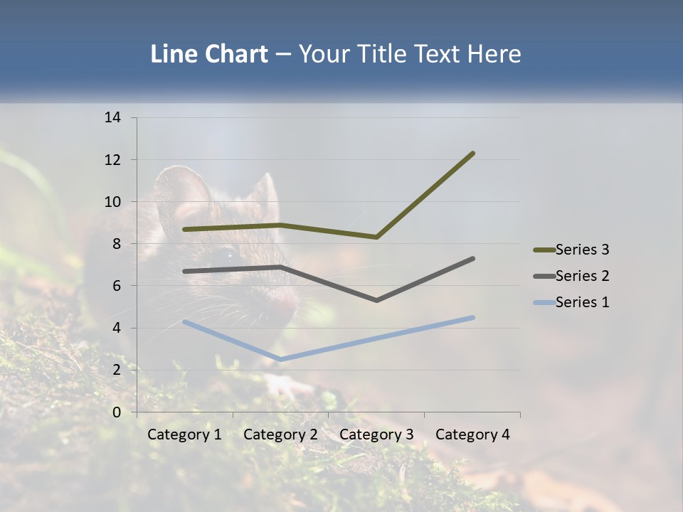 A Mouse Sitting On Top Of A Moss Covered Ground PowerPoint Template
