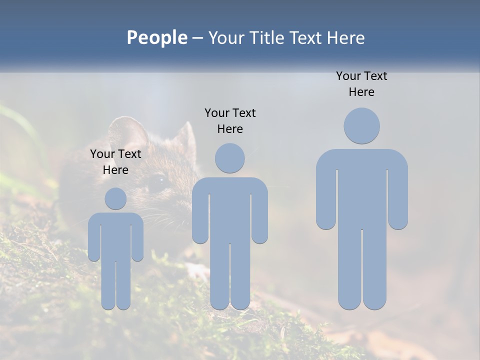 A Mouse Sitting On Top Of A Moss Covered Ground PowerPoint Template