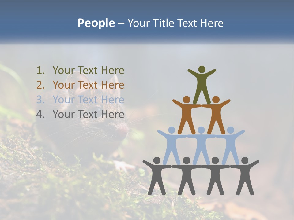 A Mouse Sitting On Top Of A Moss Covered Ground PowerPoint Template