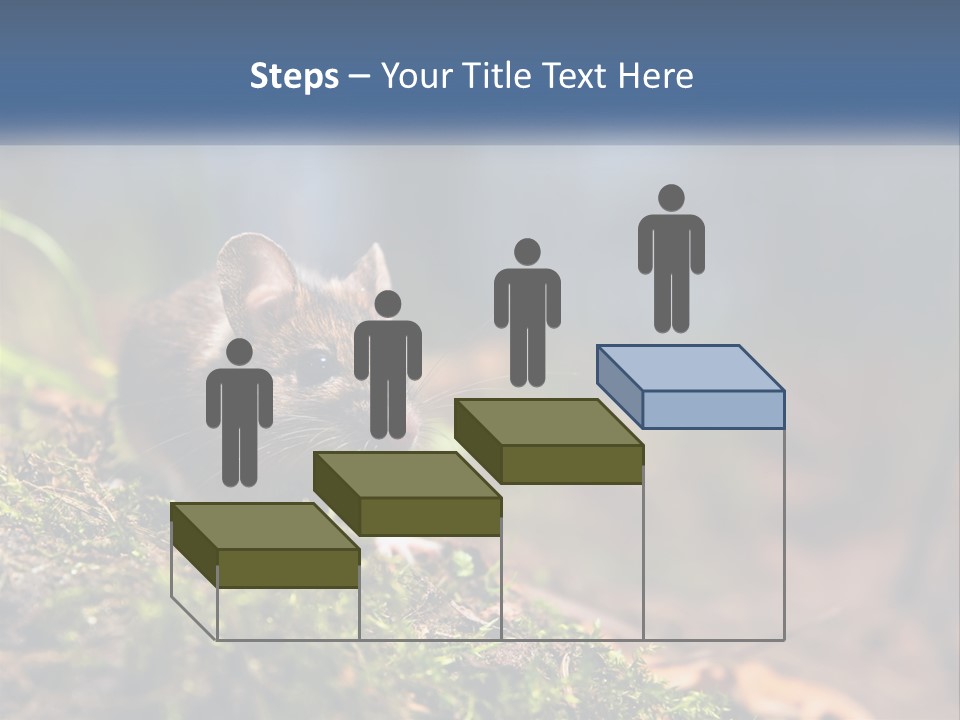 A Mouse Sitting On Top Of A Moss Covered Ground PowerPoint Template