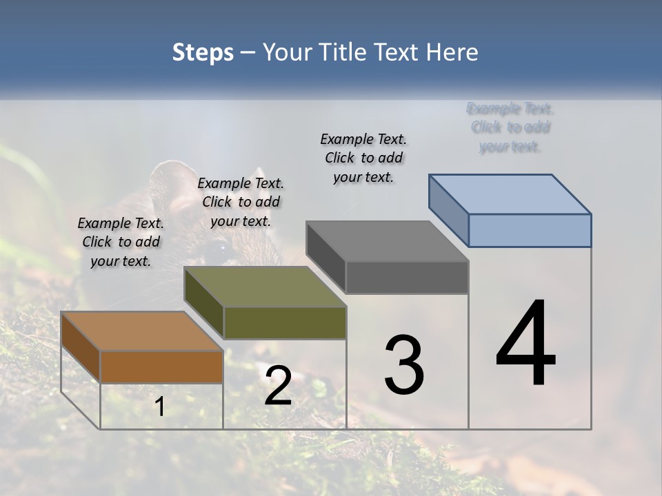 A Mouse Sitting On Top Of A Moss Covered Ground PowerPoint Template