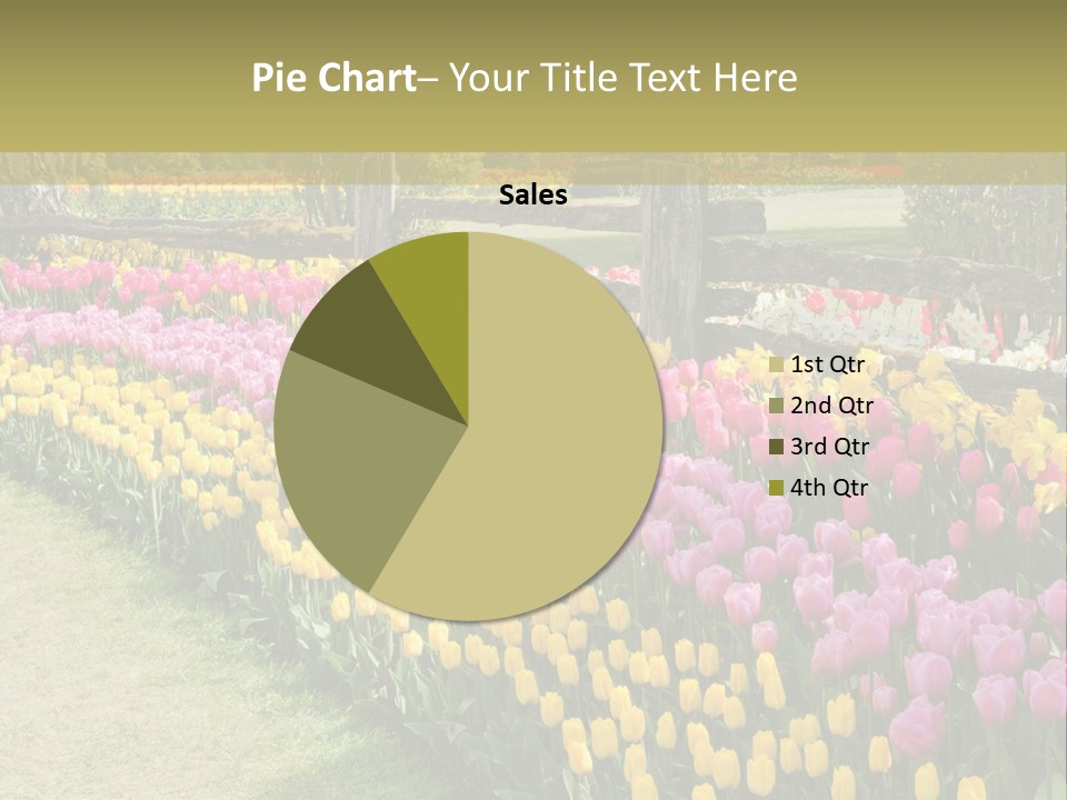 A Field Of Flowers With A Fence In The Background PowerPoint Template