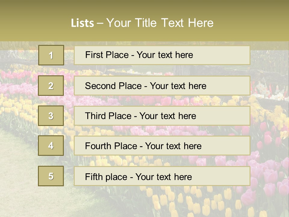 A Field Of Flowers With A Fence In The Background PowerPoint Template