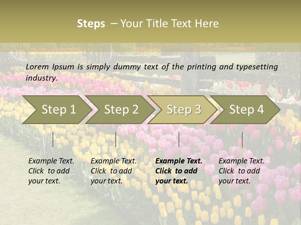 A Field Of Flowers With A Fence In The Background PowerPoint Template