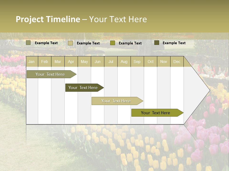 A Field Of Flowers With A Fence In The Background PowerPoint Template
