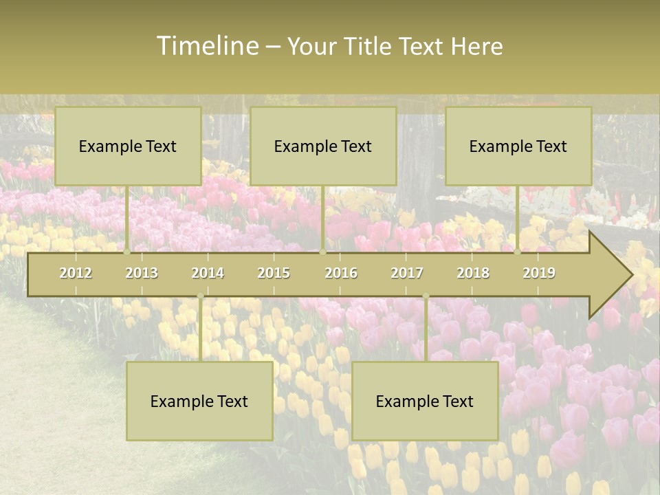A Field Of Flowers With A Fence In The Background PowerPoint Template