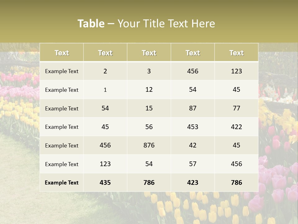 A Field Of Flowers With A Fence In The Background PowerPoint Template