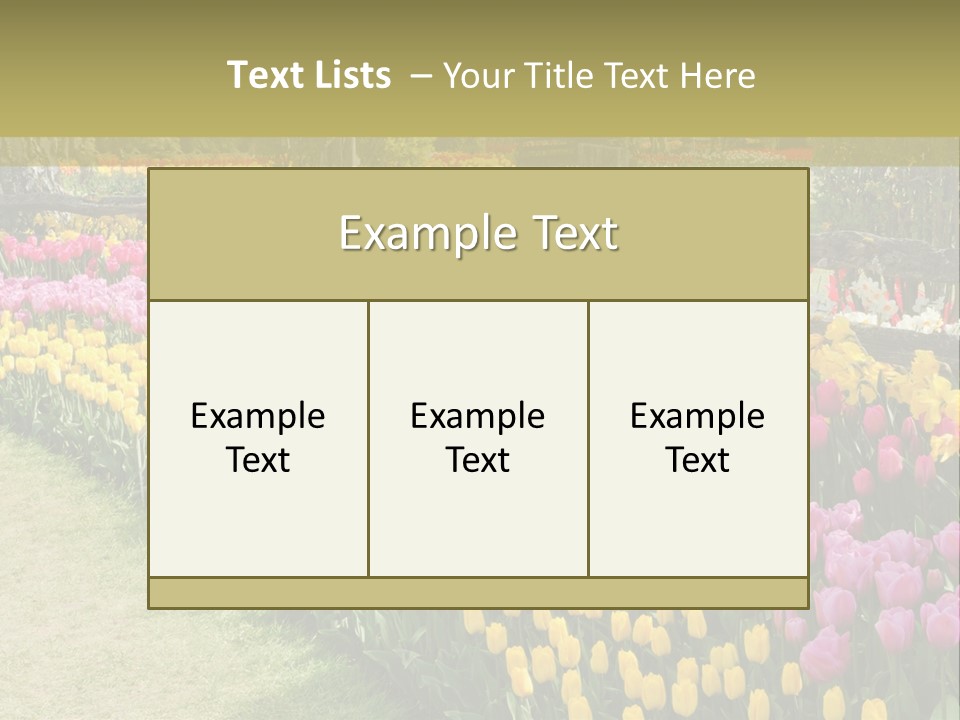 A Field Of Flowers With A Fence In The Background PowerPoint Template