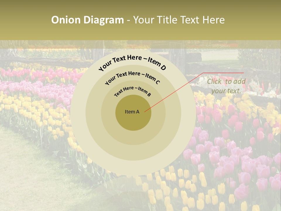 A Field Of Flowers With A Fence In The Background PowerPoint Template