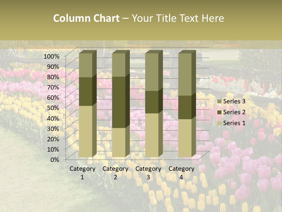 A Field Of Flowers With A Fence In The Background PowerPoint Template
