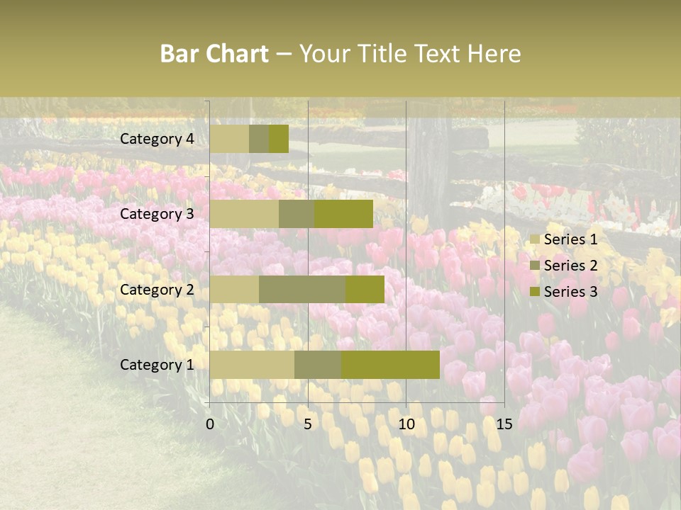 A Field Of Flowers With A Fence In The Background PowerPoint Template