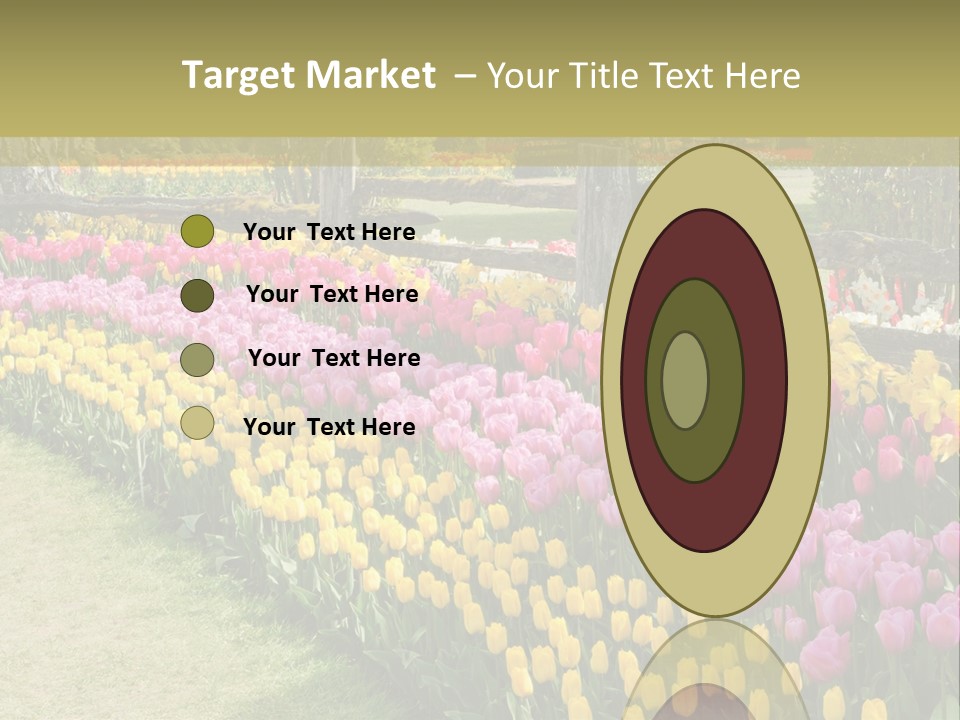 A Field Of Flowers With A Fence In The Background PowerPoint Template