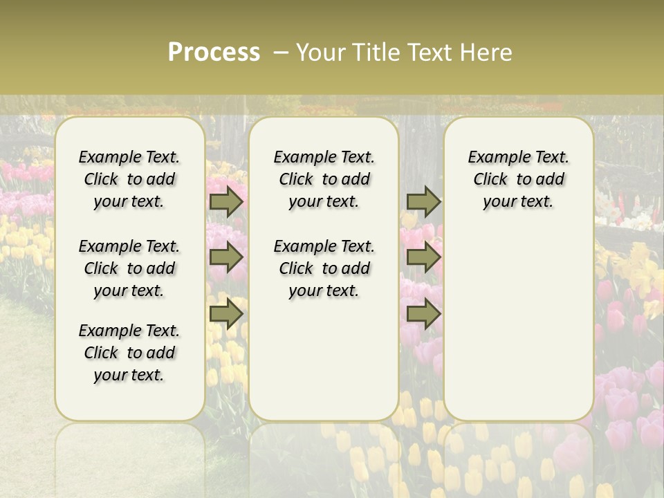 A Field Of Flowers With A Fence In The Background PowerPoint Template