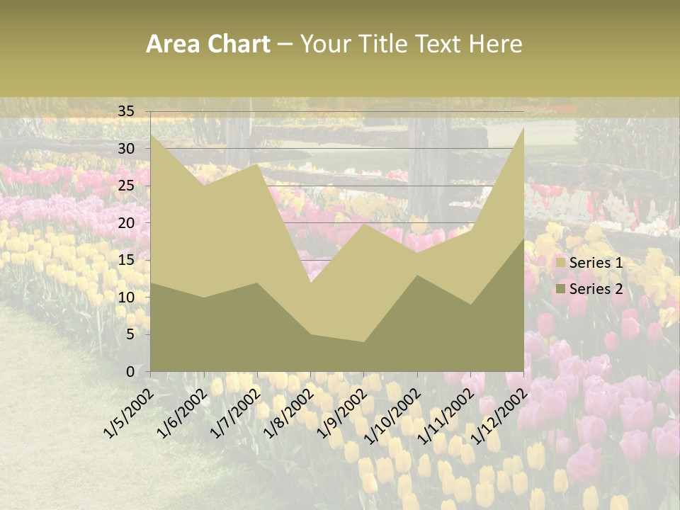 A Field Of Flowers With A Fence In The Background PowerPoint Template