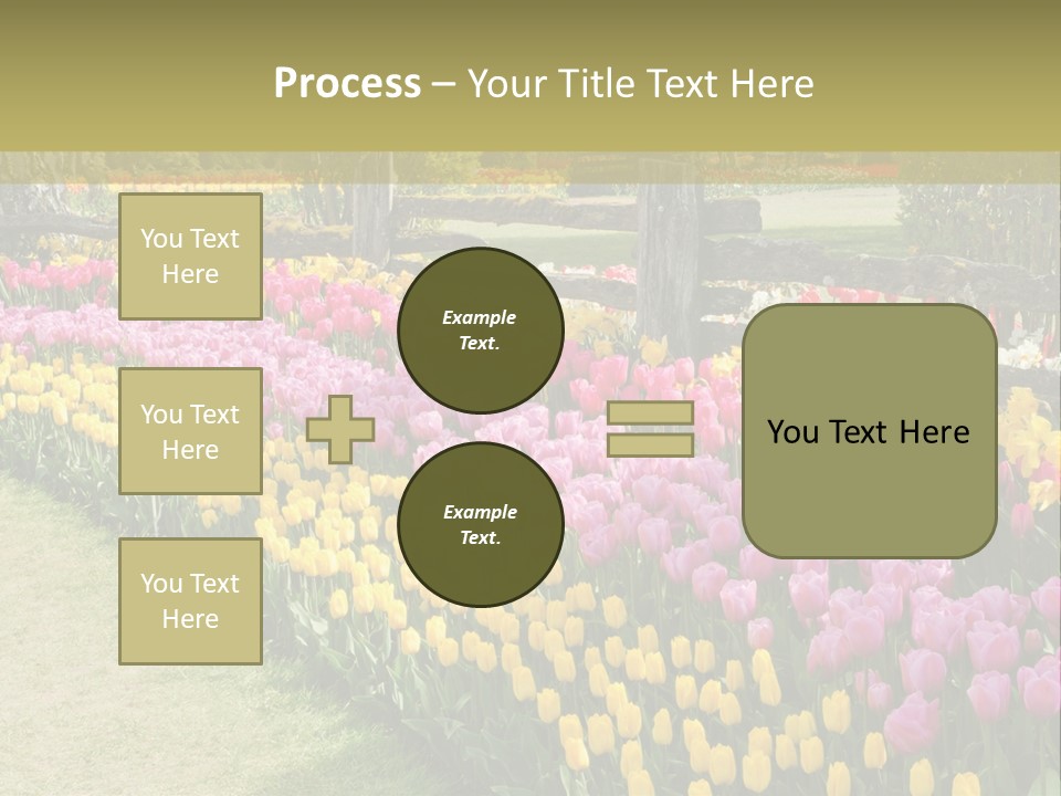A Field Of Flowers With A Fence In The Background PowerPoint Template
