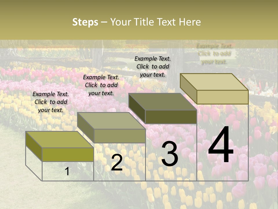 A Field Of Flowers With A Fence In The Background PowerPoint Template