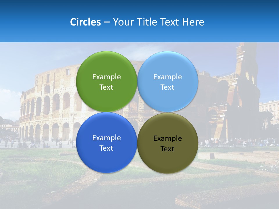 A Picture Of A Roman Colossion With A Blue Sky In The Background PowerPoint Template