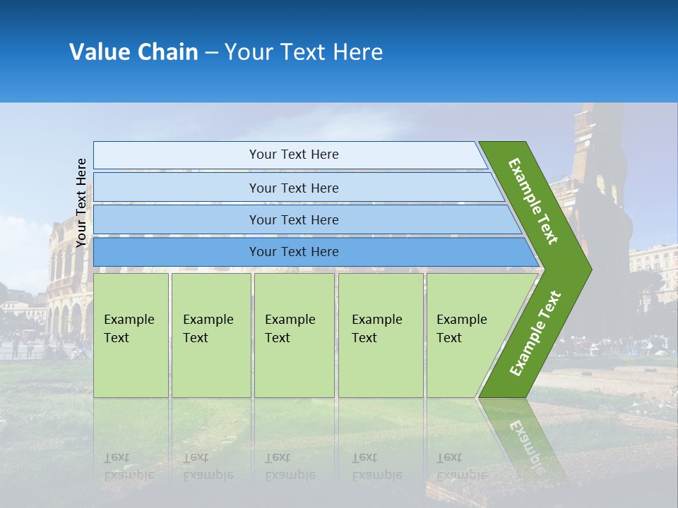 A Picture Of A Roman Colossion With A Blue Sky In The Background PowerPoint Template