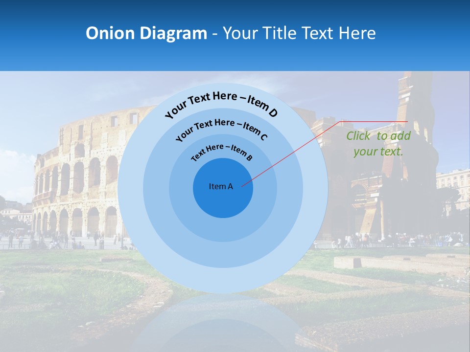 A Picture Of A Roman Colossion With A Blue Sky In The Background PowerPoint Template