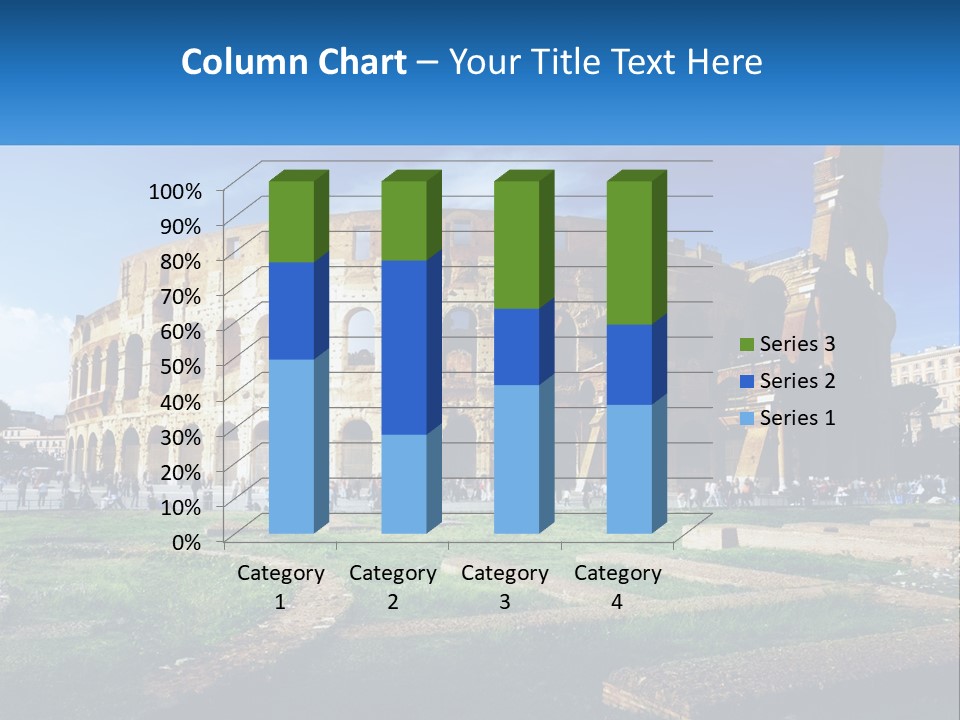 A Picture Of A Roman Colossion With A Blue Sky In The Background PowerPoint Template