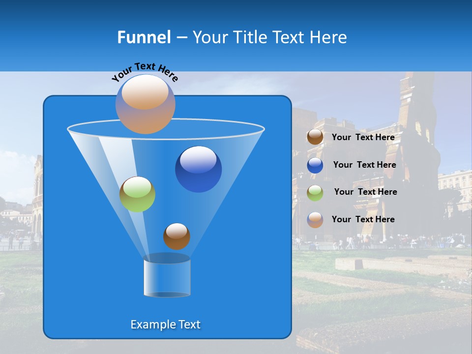 A Picture Of A Roman Colossion With A Blue Sky In The Background PowerPoint Template
