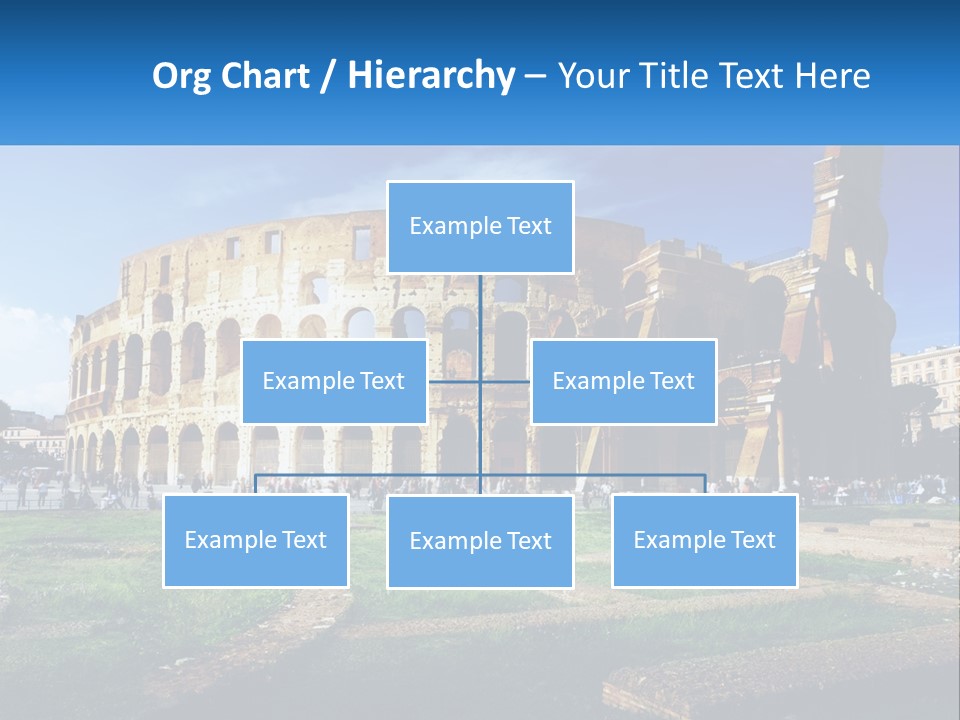 A Picture Of A Roman Colossion With A Blue Sky In The Background PowerPoint Template