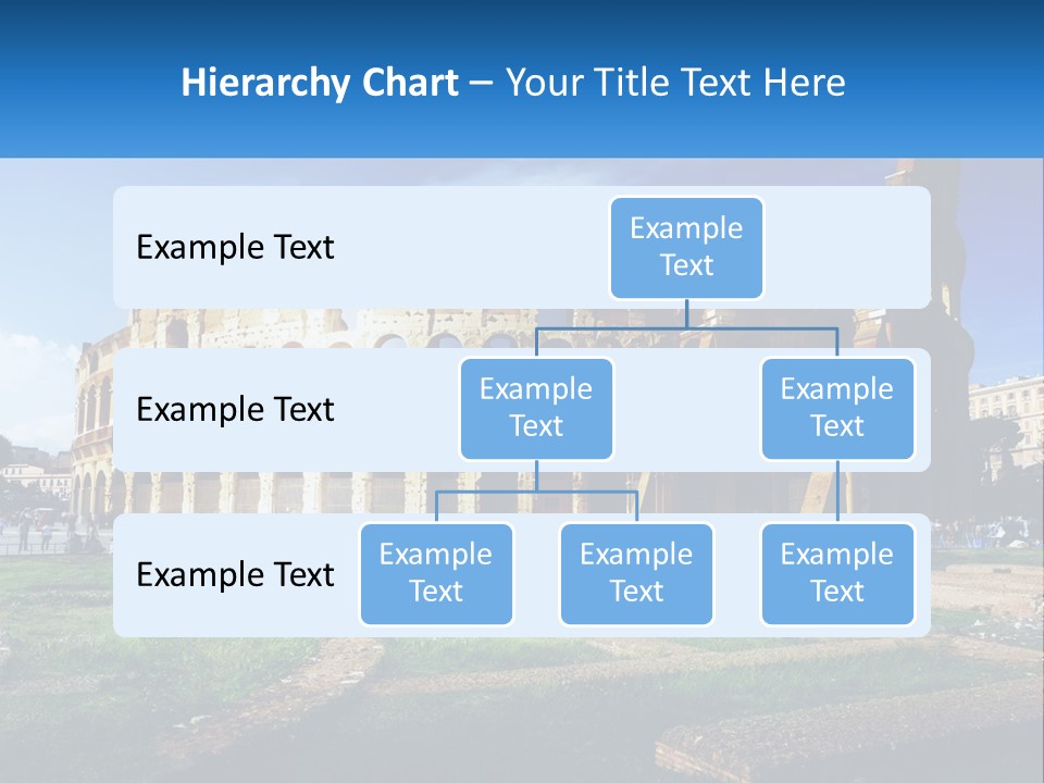 A Picture Of A Roman Colossion With A Blue Sky In The Background PowerPoint Template