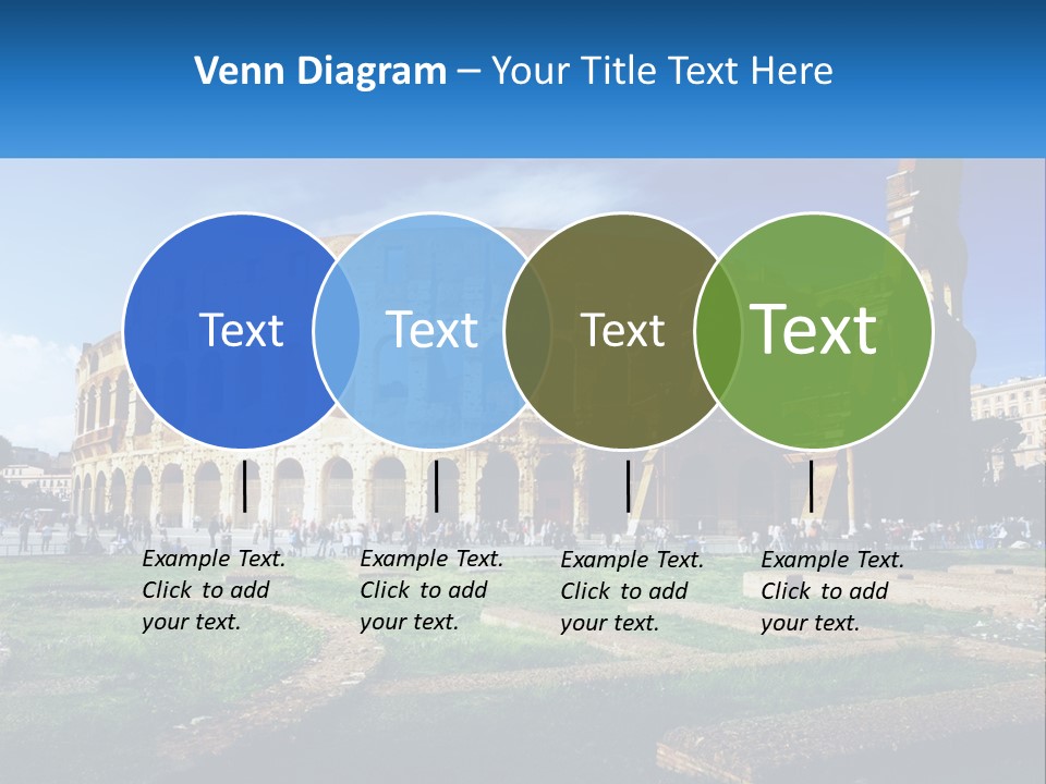 A Picture Of A Roman Colossion With A Blue Sky In The Background PowerPoint Template