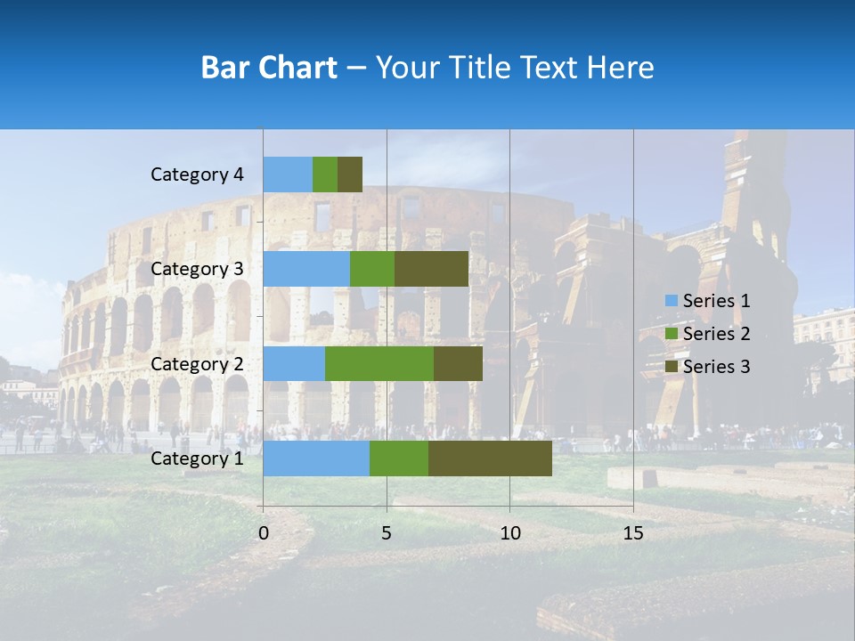 A Picture Of A Roman Colossion With A Blue Sky In The Background PowerPoint Template