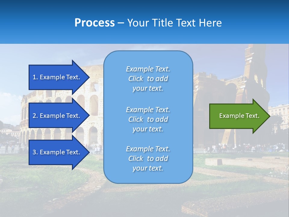 A Picture Of A Roman Colossion With A Blue Sky In The Background PowerPoint Template