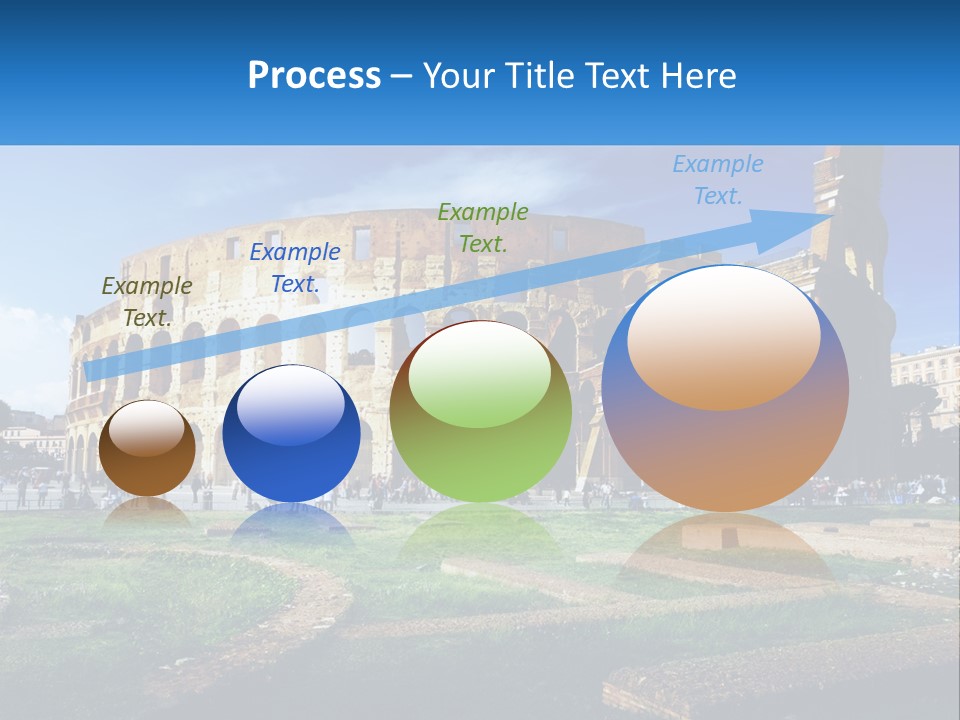 A Picture Of A Roman Colossion With A Blue Sky In The Background PowerPoint Template