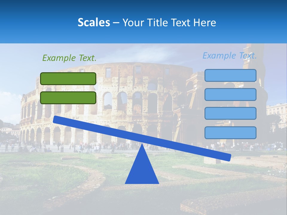 A Picture Of A Roman Colossion With A Blue Sky In The Background PowerPoint Template