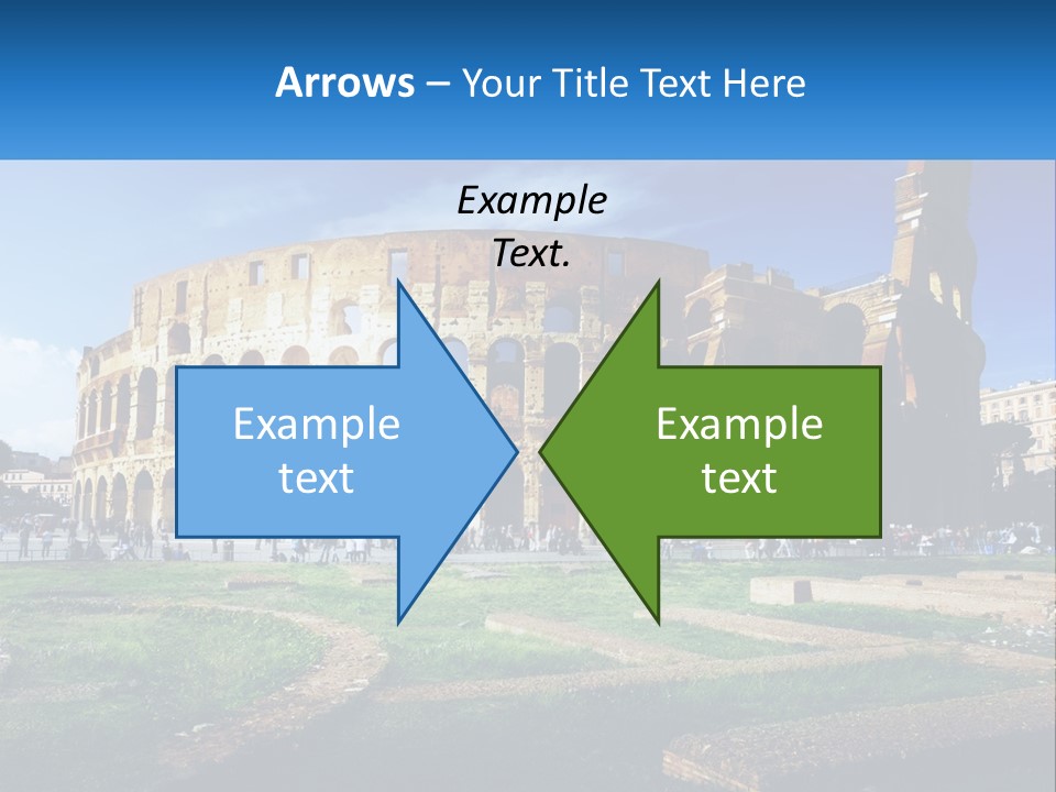 A Picture Of A Roman Colossion With A Blue Sky In The Background PowerPoint Template