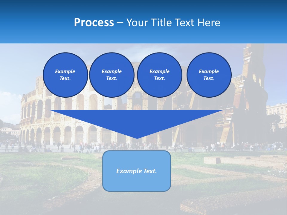 A Picture Of A Roman Colossion With A Blue Sky In The Background PowerPoint Template