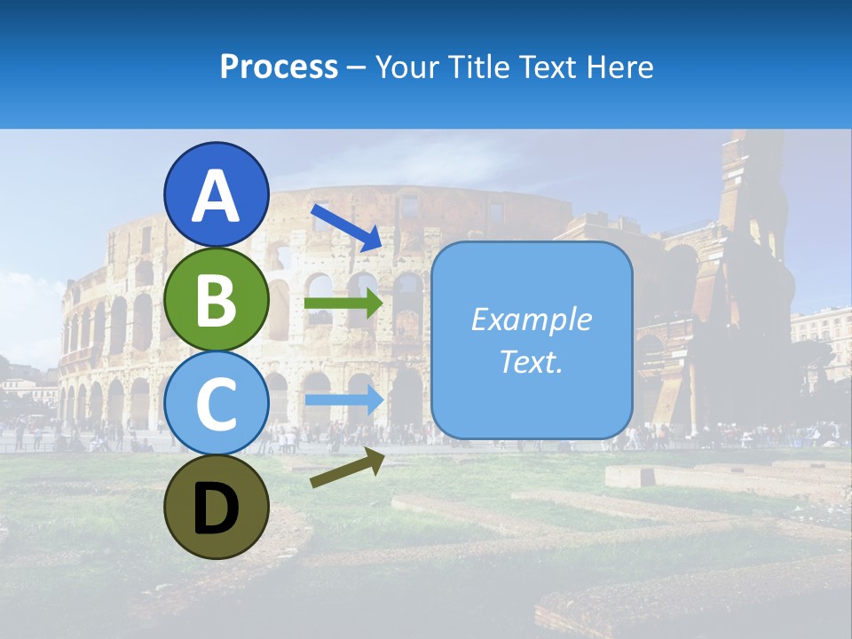 A Picture Of A Roman Colossion With A Blue Sky In The Background PowerPoint Template