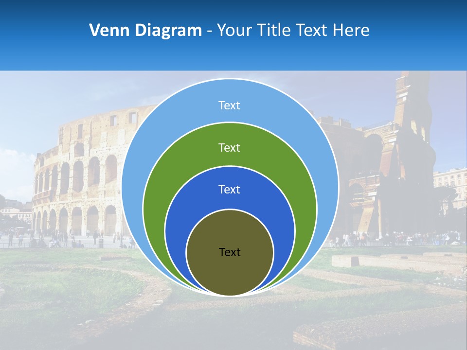A Picture Of A Roman Colossion With A Blue Sky In The Background PowerPoint Template