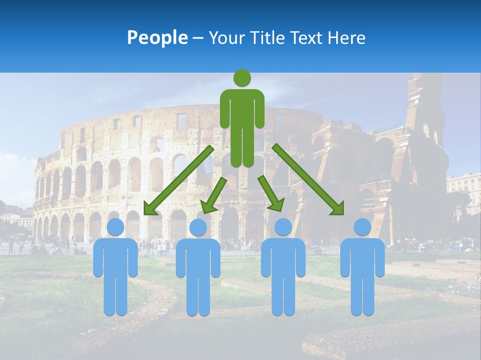 A Picture Of A Roman Colossion With A Blue Sky In The Background PowerPoint Template