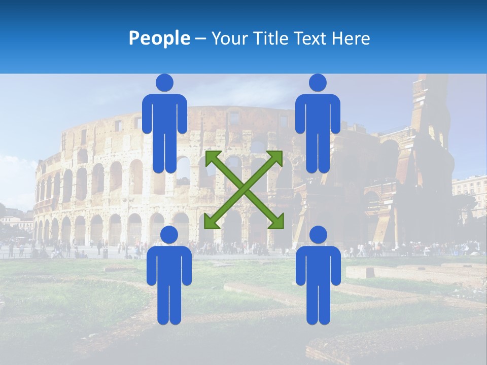 A Picture Of A Roman Colossion With A Blue Sky In The Background PowerPoint Template