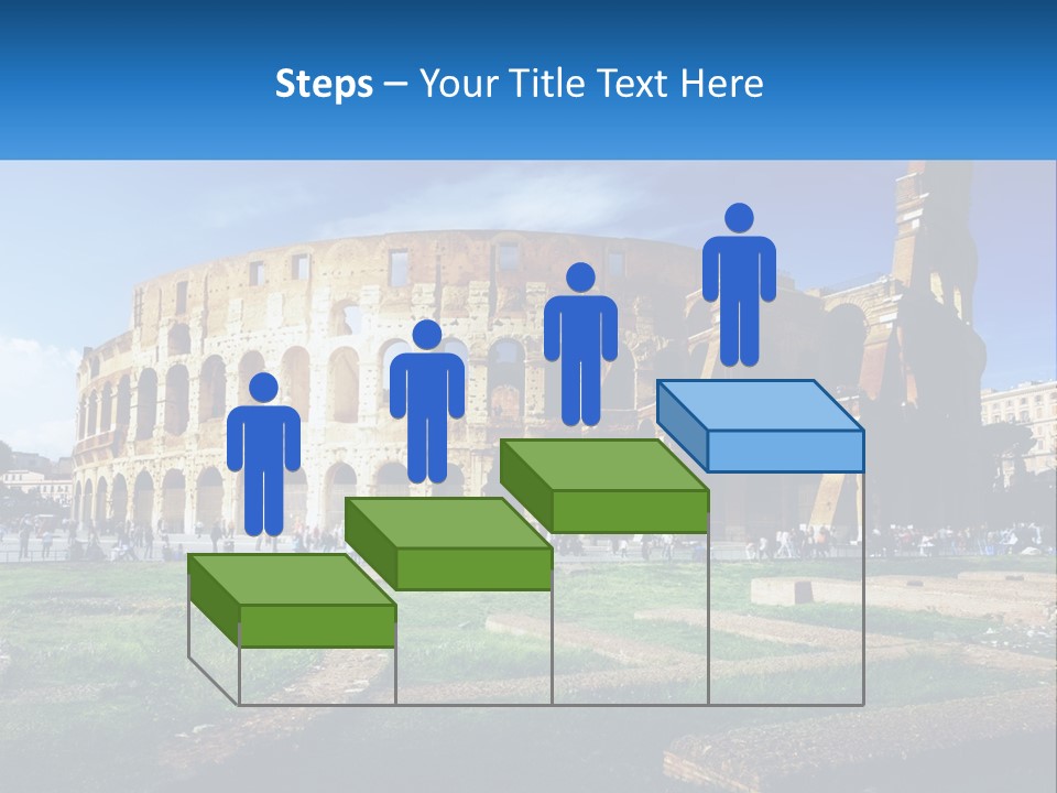 A Picture Of A Roman Colossion With A Blue Sky In The Background PowerPoint Template