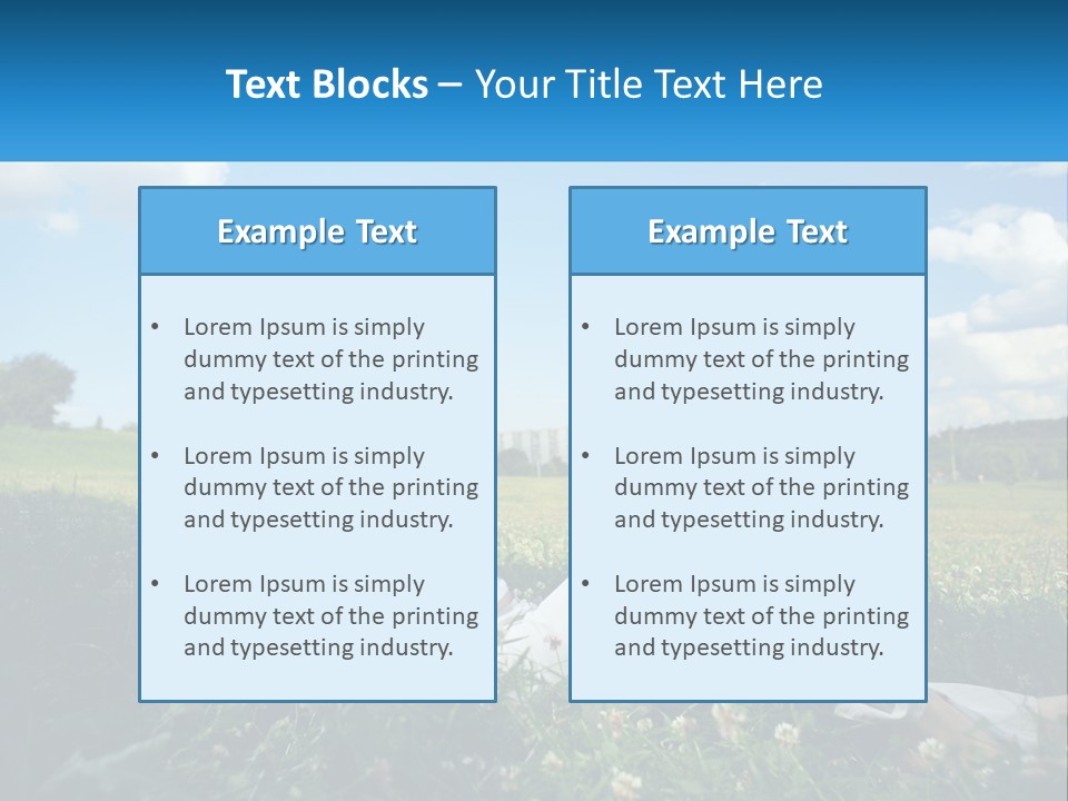 A Woman Sitting In The Grass Listening To Music PowerPoint Template