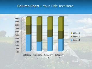 A Woman Sitting In The Grass Listening To Music PowerPoint Template