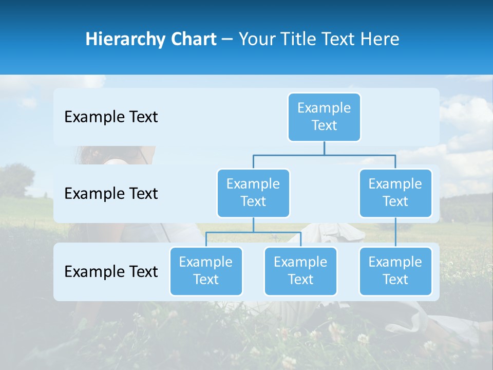 A Woman Sitting In The Grass Listening To Music PowerPoint Template