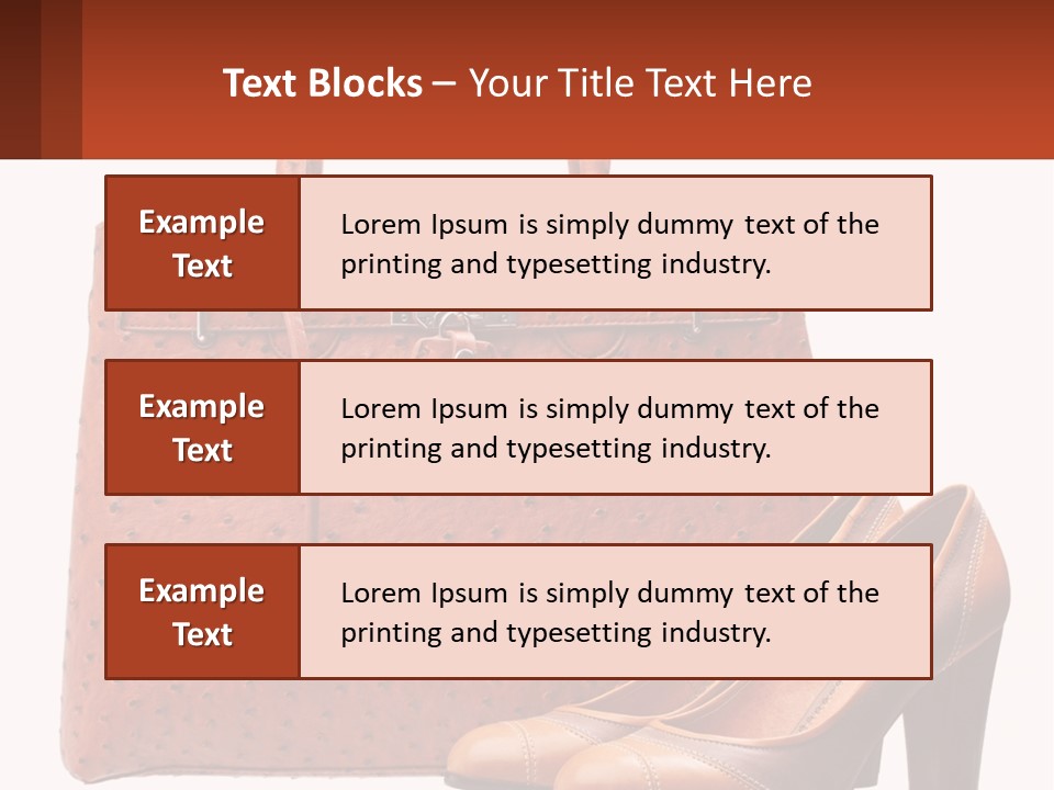 A Woman's Purse And High Heel Shoes Powerpoint Template PowerPoint Template