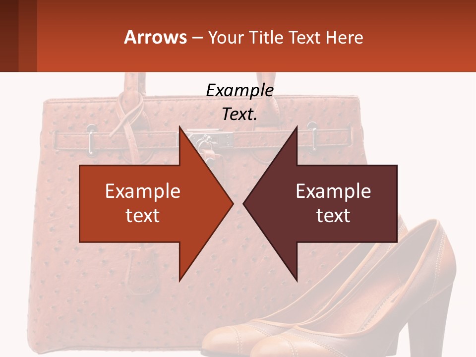 A Woman's Purse And High Heel Shoes Powerpoint Template PowerPoint Template