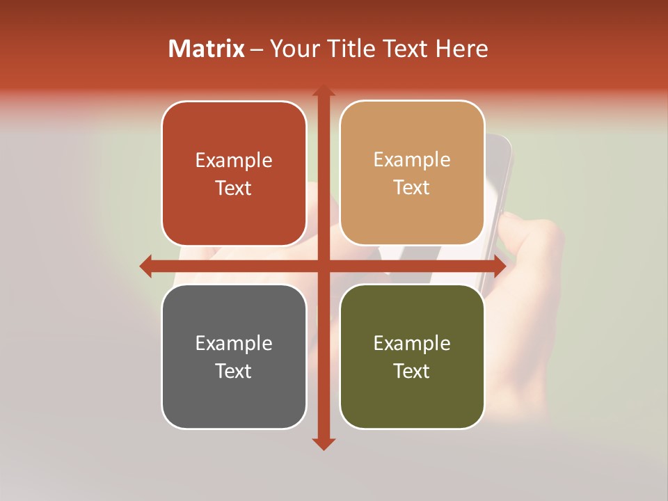 A Person Holding A Cell Phone With A Green Background PowerPoint Template