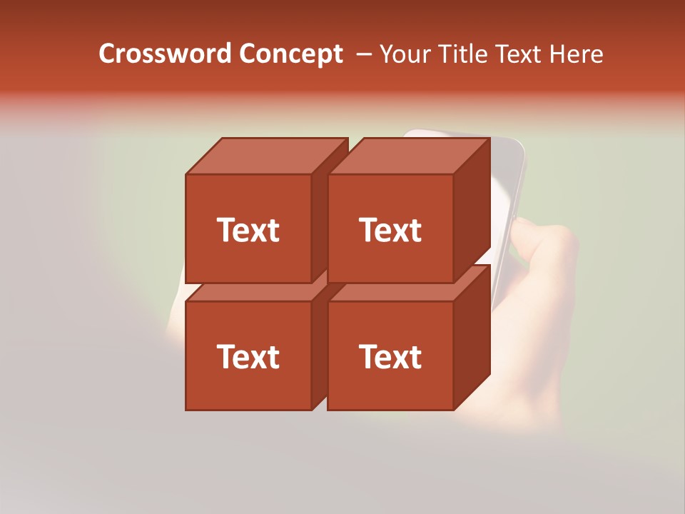 A Person Holding A Cell Phone With A Green Background PowerPoint Template